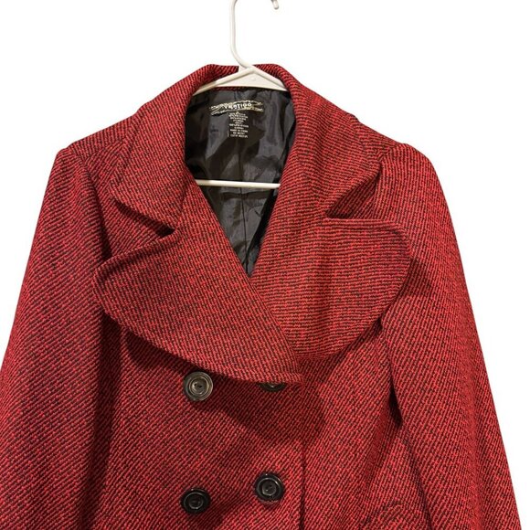 VERTIGO PARIS Red Wool Blend Trench Coat - Size Medium - Picture 3 of 5